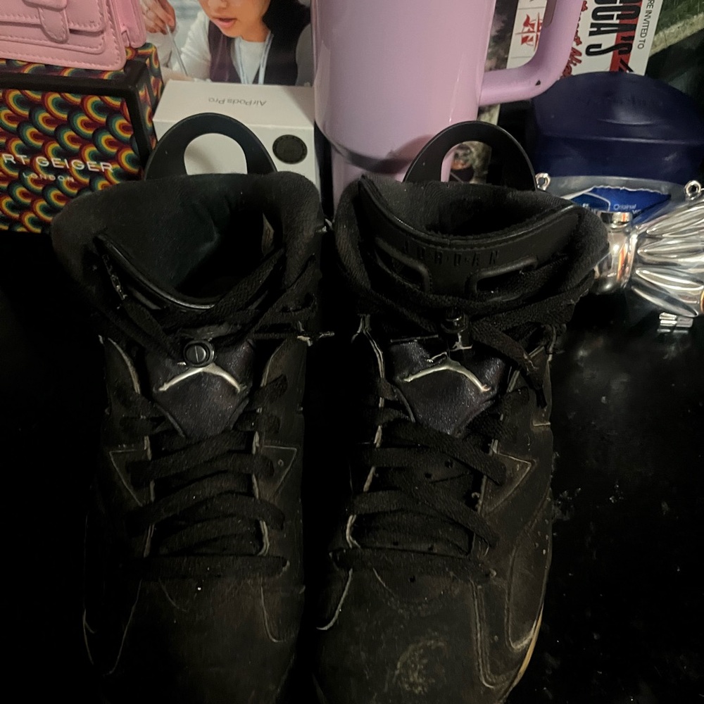 Men's Jordan 6 Black Athletic Shoes